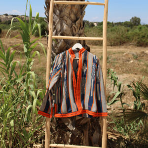 Chaqueta Malikat índigo & Naranja