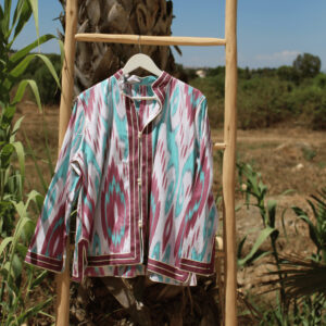 Chaqueta Malikat Burdeos & Turquesa