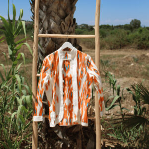 Chaqueta Malikat Naranja & Blanca