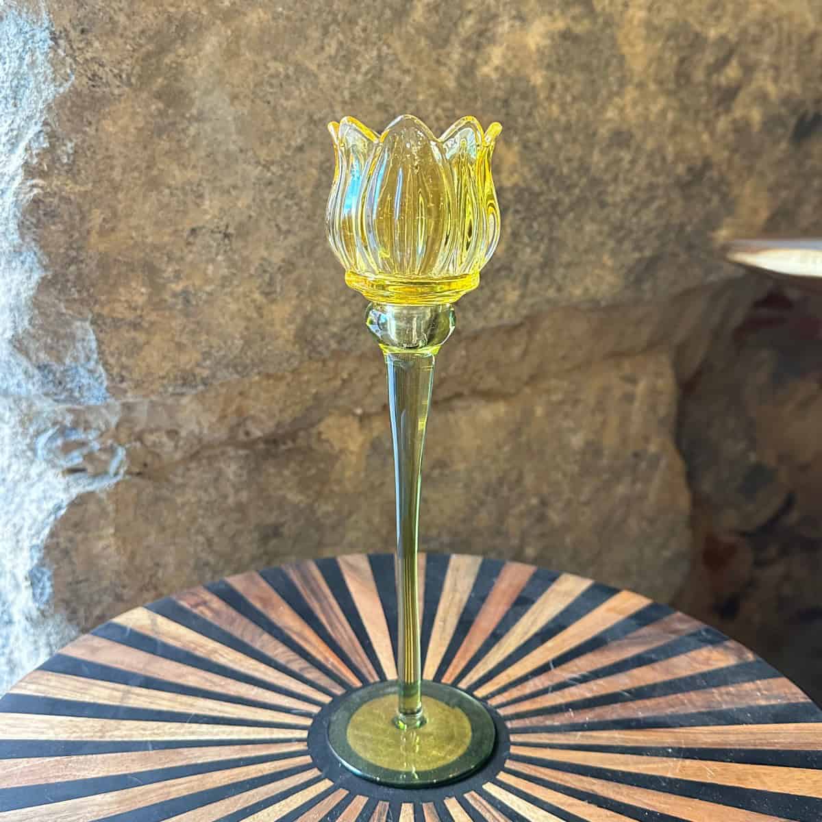 Candelabro Tulipán Amarillo Grande