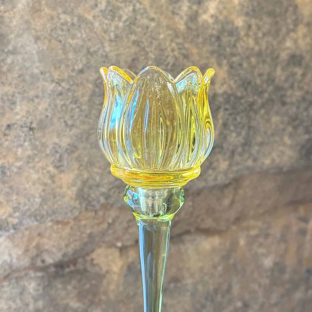 Candelabro Tulipán Amarillo Grande - Imagen 2