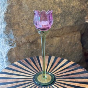 Candelabro Tulipán Morado Grande