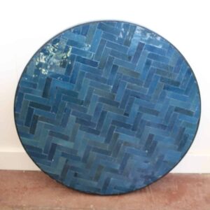 Mesa Zellige Azul Zigzag