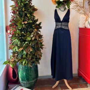 Vestido Satinado Azul