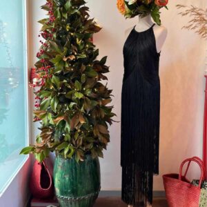 Vestido Flecos Negro